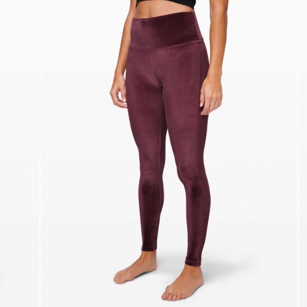 Lululemon Wunder Under High-Rise Tight 28 Velvet Cassis Burgundy Womens Sz4